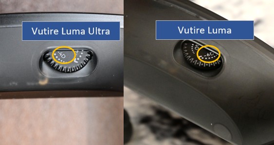 Luma UltraとLumaのダイヤル調整可能範囲