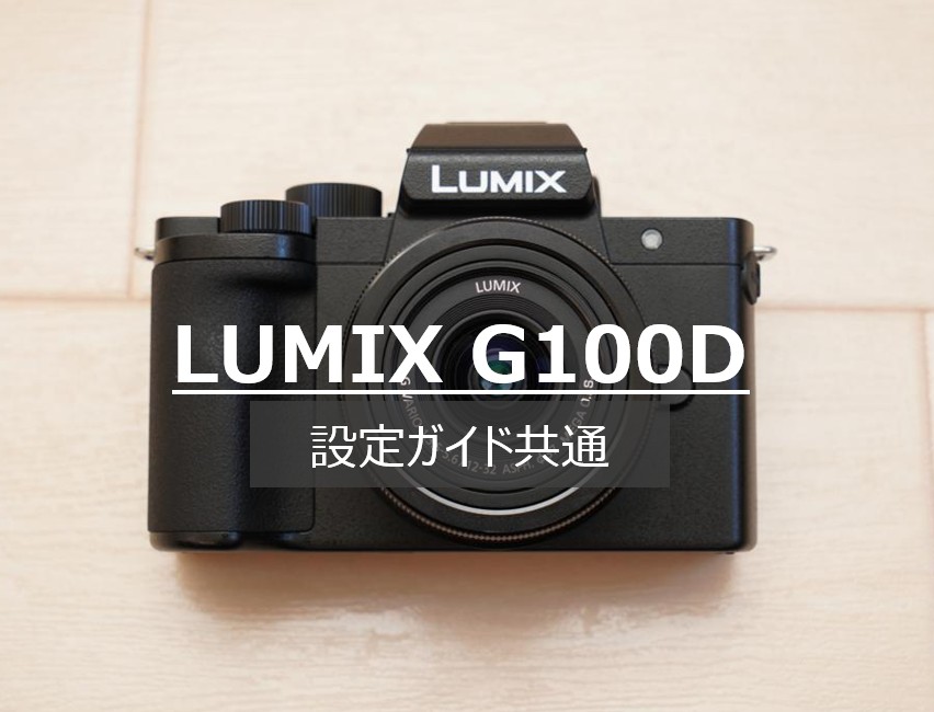 LUMIX G100Dの撮影メニュー画面。画像横縦比、記録画素数、クオリティの設定項目が表示されている様子。