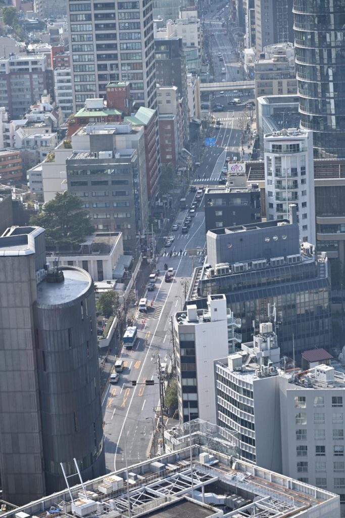 東京タワーから風景をズーム域でNikon Z50IIで撮影した写真。