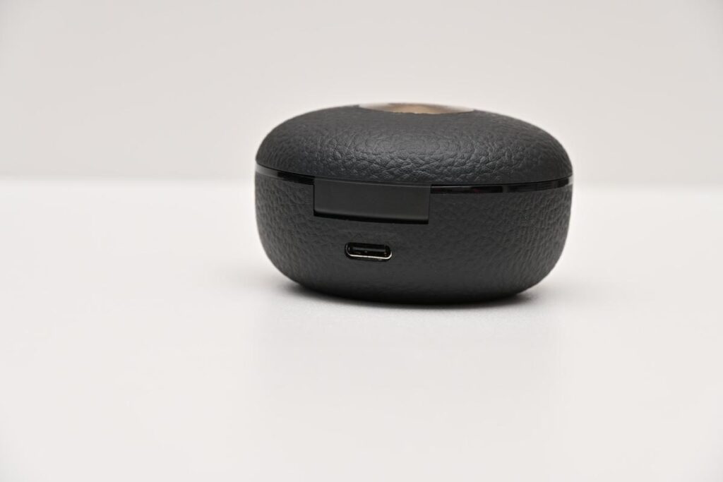 Victor WOOD master充電ケースの背面にある接続ポートとビルドクオリティのアップ