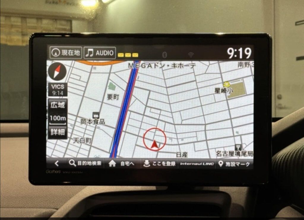 地デジTVやバックカメラに対応したS660専用設計の純正ナビゲーション画面