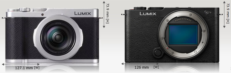 LUMIX L10とLUMIX S9のサイズ比較