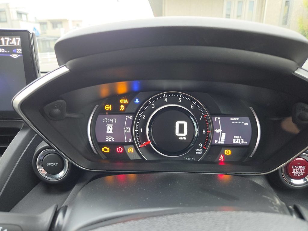 S660の車内でHKSフラッシュエディター書き込み中のメーター