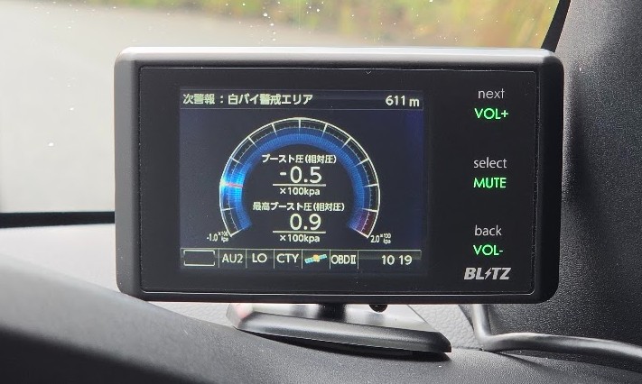 ノーマルブースト圧：約0.9kg/cm²